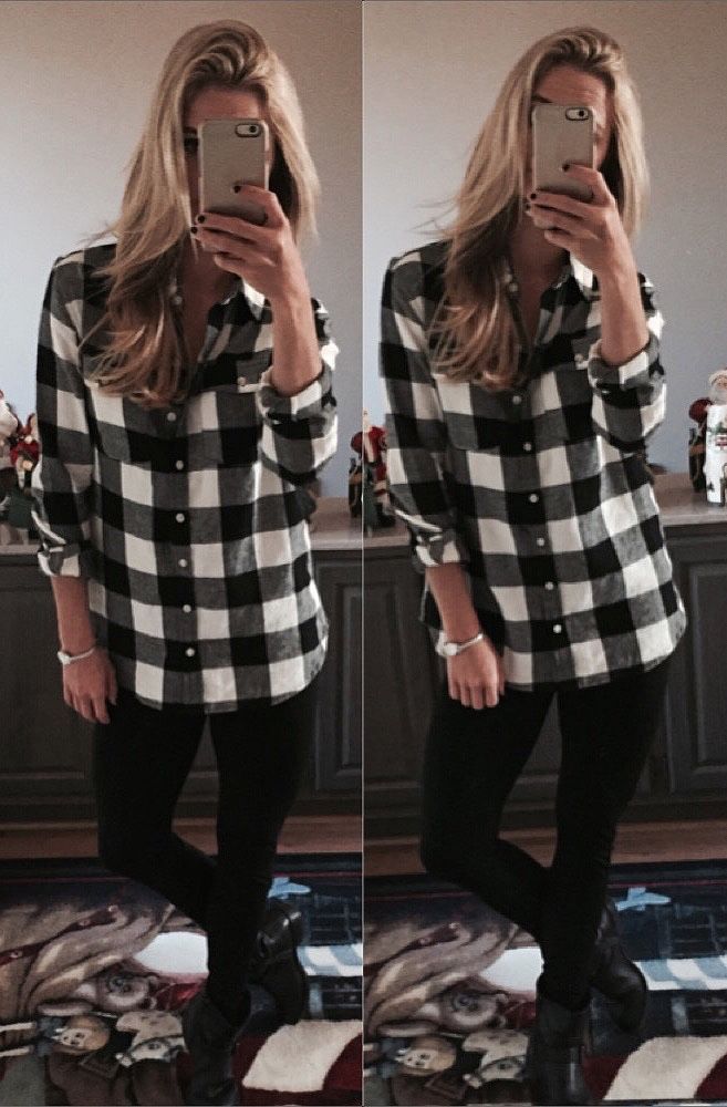 Black and White Flannel | Beauty Birdie