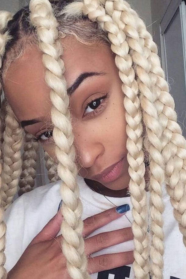 Blonde Jumbo Braids | Beauty Birdie