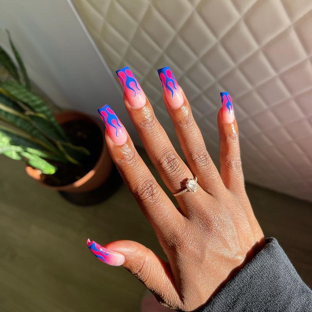 Bold French Tips blackwomen | Beauty Birdie