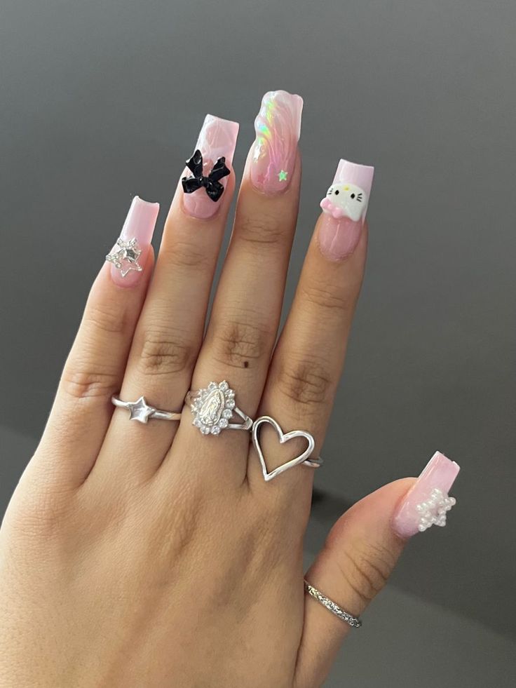 Bow Focused Hello Kitty Nails | Beauty Birdie