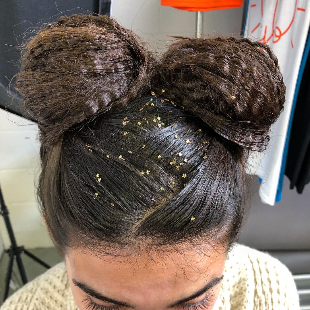 Crimped Space Buns | Beauty Birdie