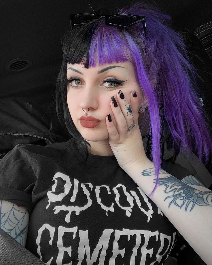 Gothic Black and Purple Hair | Beauty Birdie