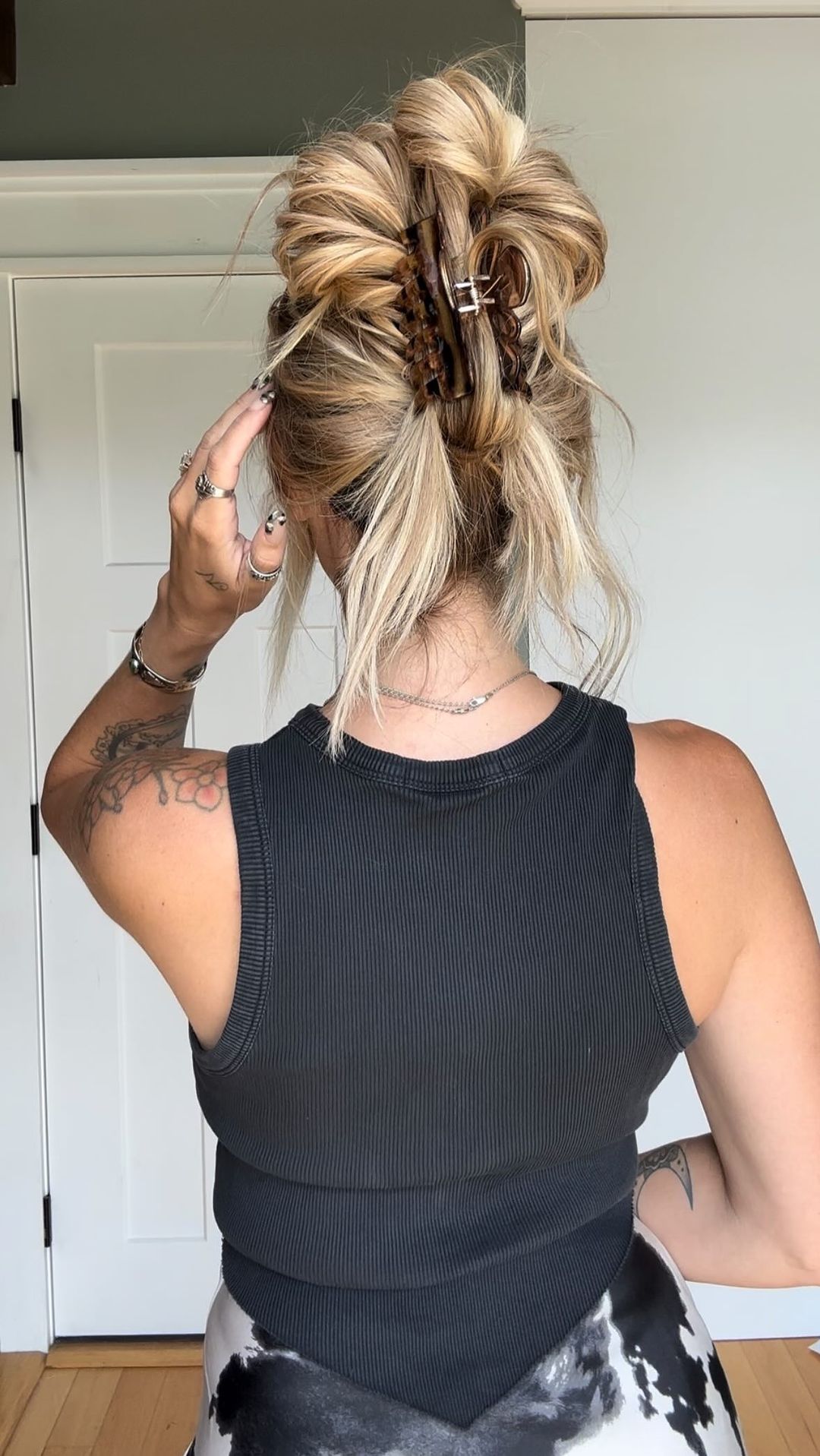 Messy Bun with a Hair Clip | Beauty Birdie