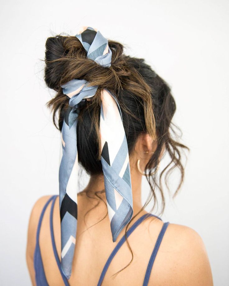 Messy Bun with a Scarf | Beauty Birdie