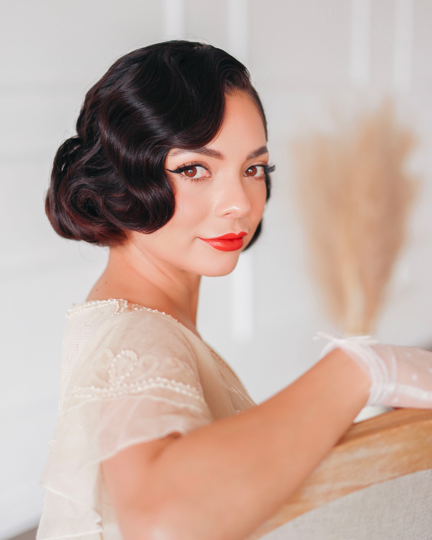 Retro Finger Waves Wedding | Beauty Birdie