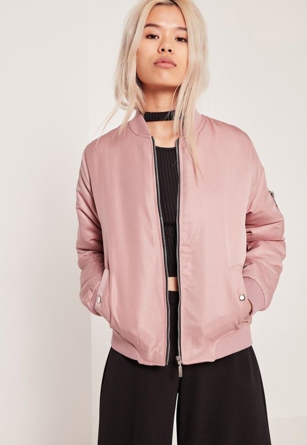 Satin Bomber Jacket and Choker | Beauty Birdie