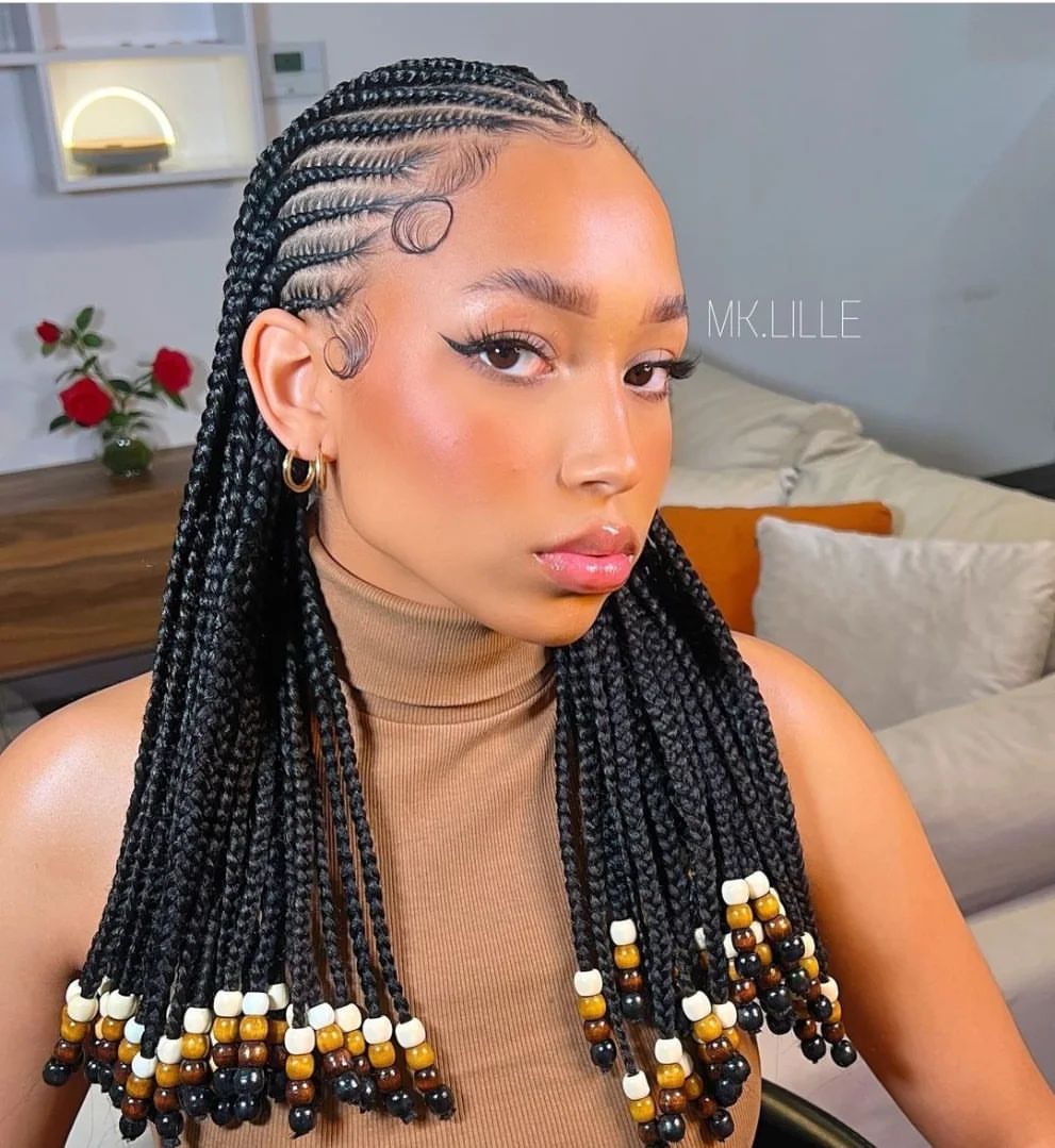 beads in braids | Beauty Birdie