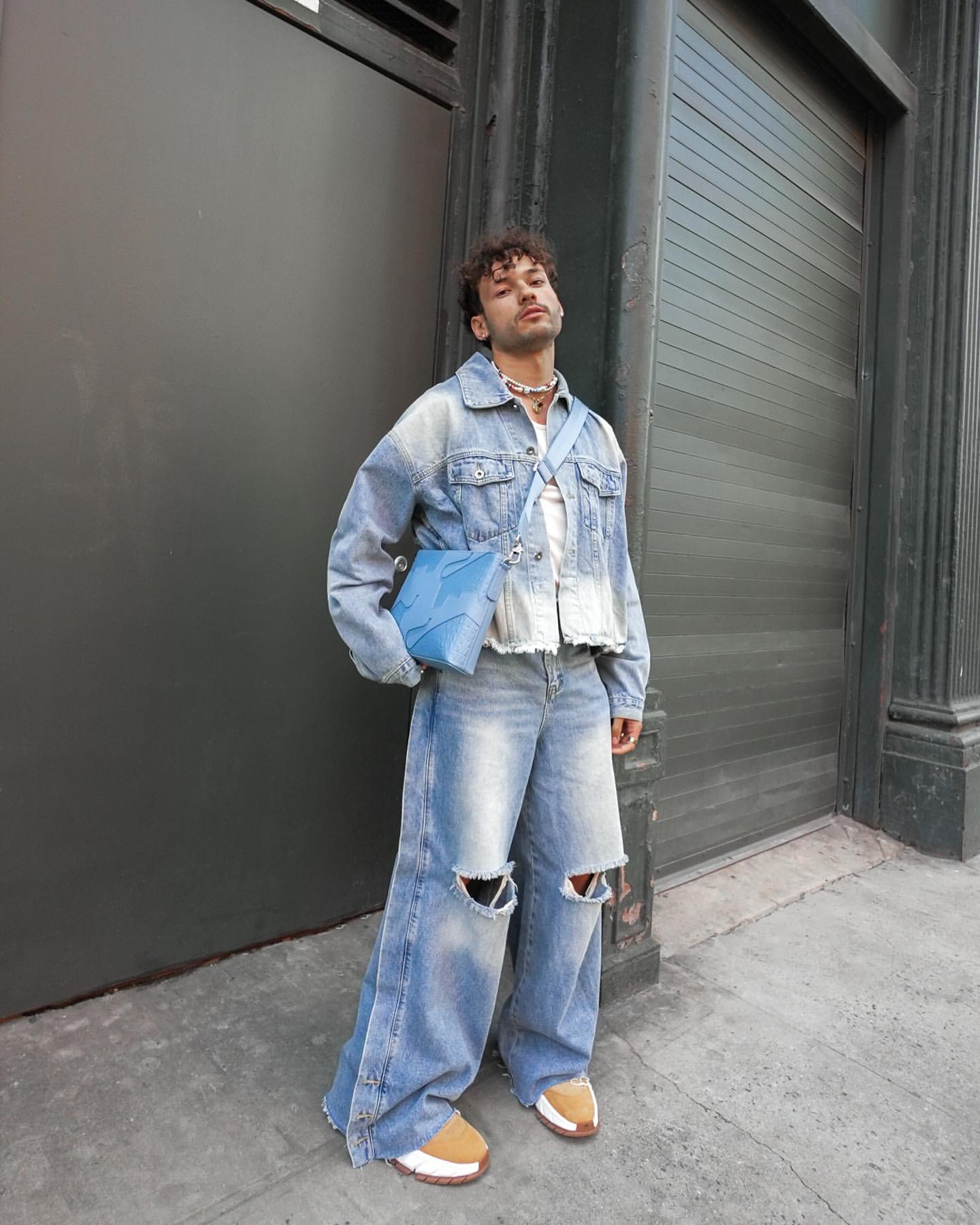 ripped denim on denim grunge2024 | Beauty Birdie