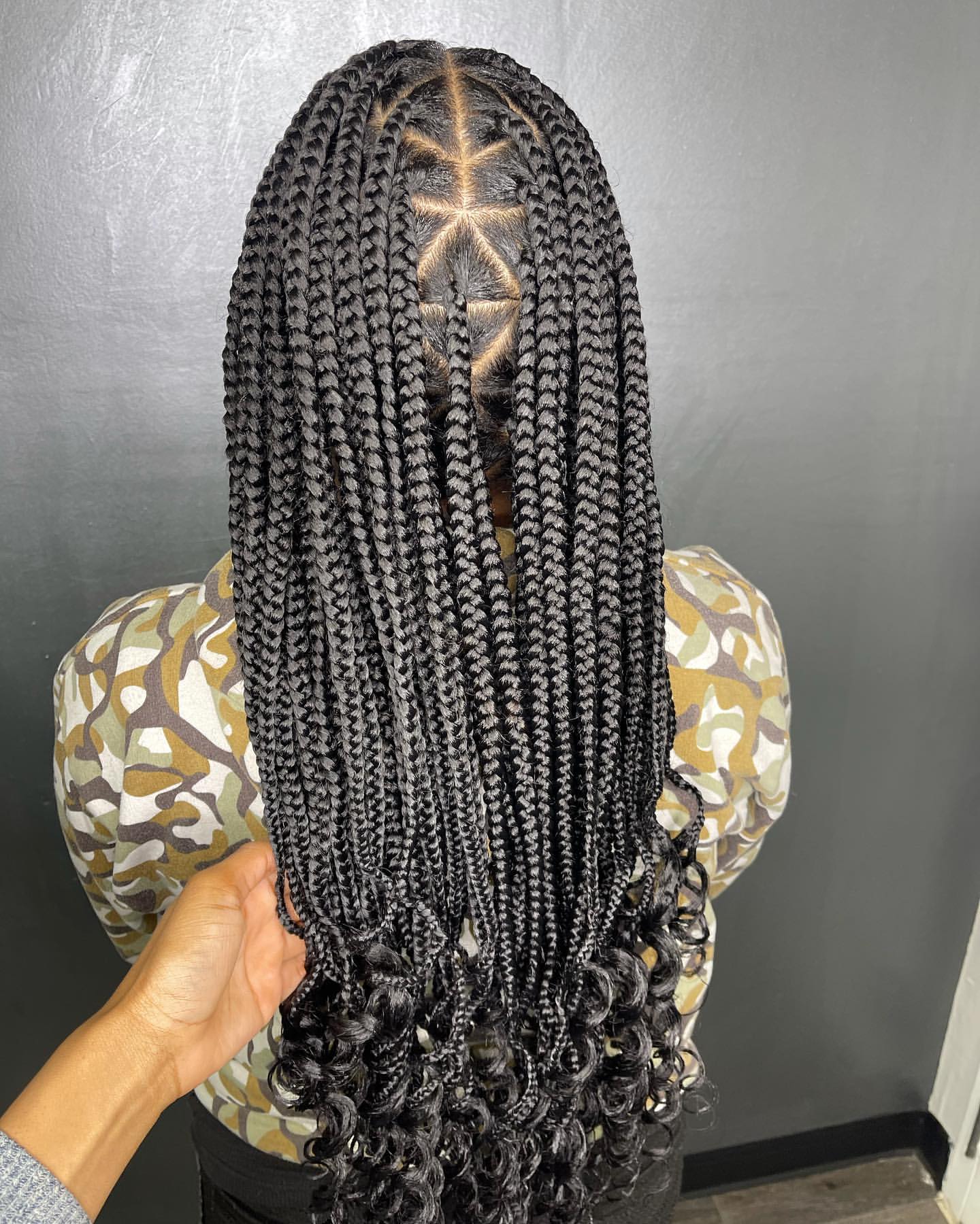 triangle part braids | Beauty Birdie